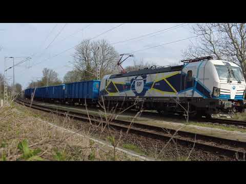 EGP Lok 193 848  im Bahnhof Lietzow auf der Fahrt zum Bahnhof Lancken. - Rügen 2022