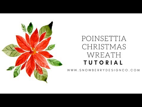 Simple trick to painting Poinsettias | BEGINNER WATERCOLOR TUTORIAL