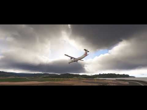 Caribbean Airlines ATR72-600 arriving at TDPD