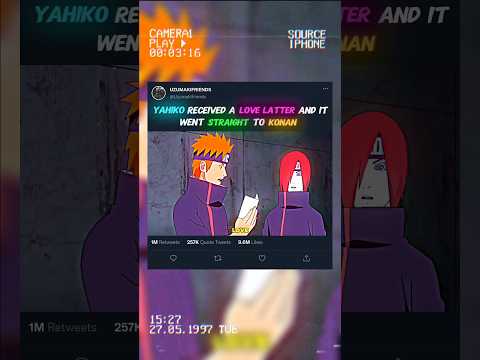 💞 YAHIKO Received A LOVE LATTER and it went STRAIGHT to KONAN #yahiko #konan #narutoshippuden