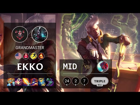 Ekko Mid vs Yone - NA Grandmaster Patch 11.18
