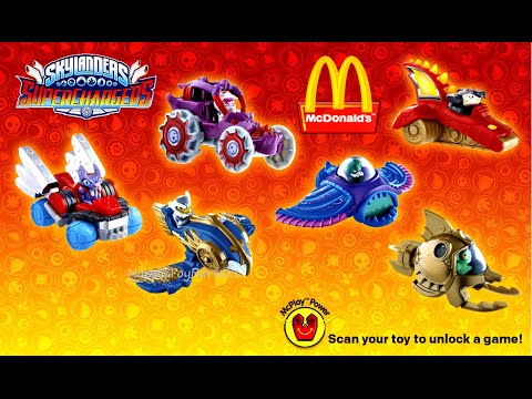 2016 McDONALD'S SKYLANDERS SUPERCHARGERS SET OF 6 HAPPY MEAL KIDS TOYS COLLECTION PREVIEW ACTIVISION Video