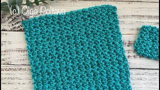 Simple One Row Repeat Crochet Stitch (Sampler Blanket Square 3)