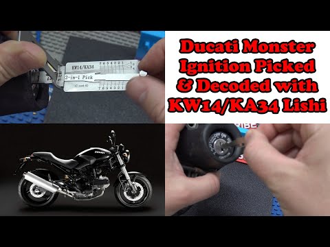 (646) Ducati Monster Zündung ausgewählt und dekodiert mit KW14/KA34 Lishi