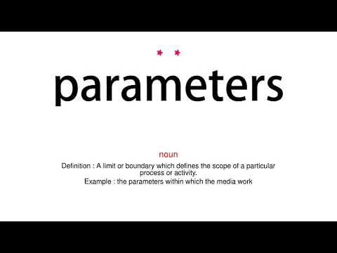 How to pronounce parameters - Vocab Today