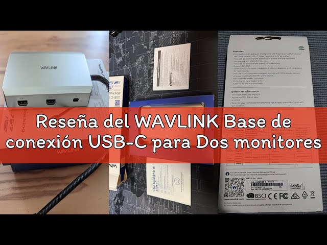 Vídeo relacionado con WAVLINK Estación de Carga USB C para 3 monitores, Docking Station con Dual HDMI, DP, 100 W PD, USB3.0 y 2.0, RJ45, SD/TF, Audio/Micrófono, Compatible Solo con Windows Computer