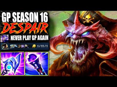 My Season 16 Cho'Gath Build made this GANGPLANK TOP ON DESPAIR AND UNABLE TO PLAY 💀💀 | s16 Gameplay