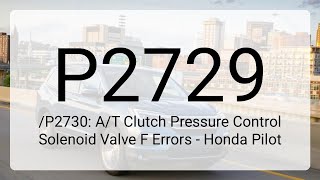 OBD Code p2729 Guide to Repair