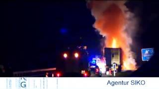 preview picture of video 'LKW-Brand auf der A 60'