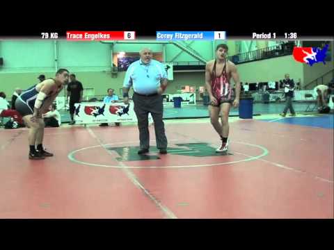 Trace Engelkes vs. Corey Fitzgerald at 2013 ASICS University Nationals - GR