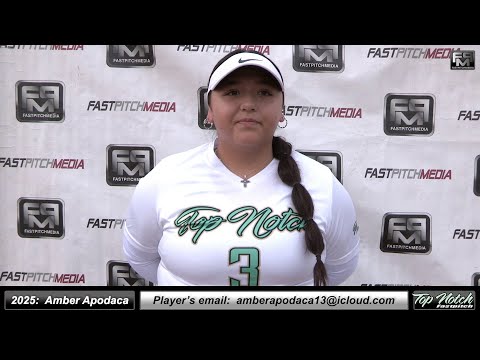 2025 Amber Apodaca 3.75 GPA Power Lefty Hitter 3rd Base Softball Skills Video - Top Notch Fastpitch