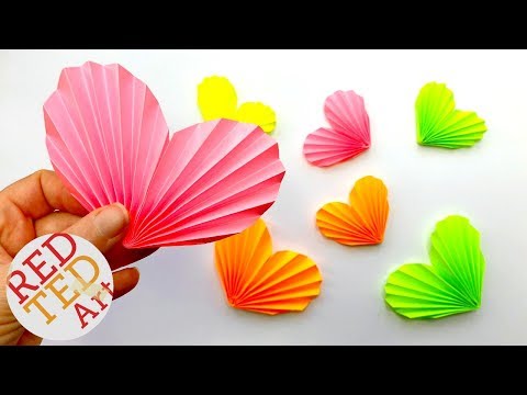 Easy Paper Heart Origami - how to make a paper heart...