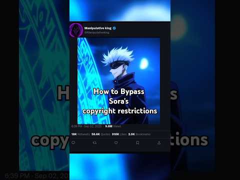 How to bypass Sora's copyright restrictions | Gojo vs Saitama | #anime #sora