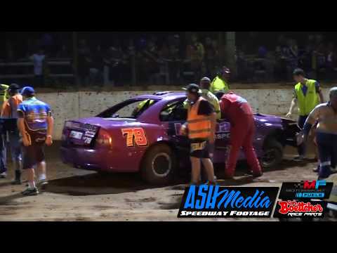 Modified Sedans: Peter Gray Rollover - Maryborough Speedway