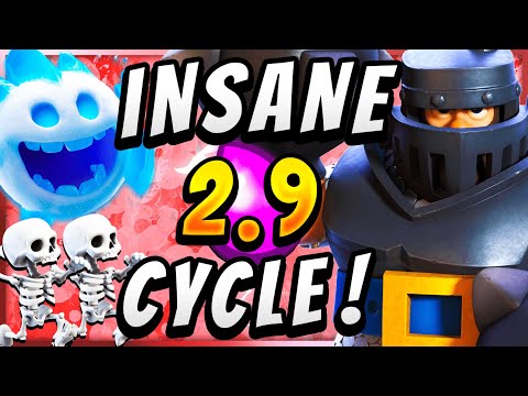 2.9 ELIXIR! CHEAPEST MEGA KNIGHT CYCLE in CLASH ROYALE!