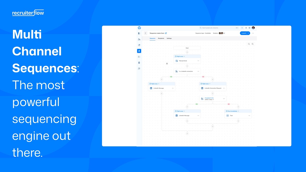 Recruiterflow product dashboard, from official YouTube demo