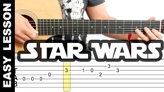 How To Play Star Wars Theme on Guitar EASY LESSON with tabs