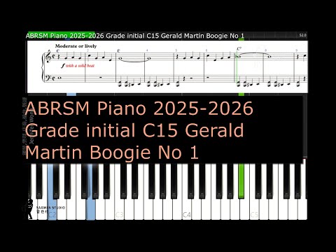 ABRSM Piano 2025 2026 Grade initial C15 Gerald Martin Boogie No 1