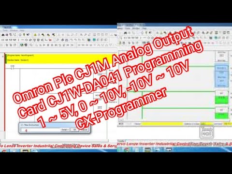 Omron Plc CJ1M Analog Output Card CJ1W-DA041 Programming 1 ~ 5V, 0 ~ 10V, -10V ~ 10V, CX-Programmer