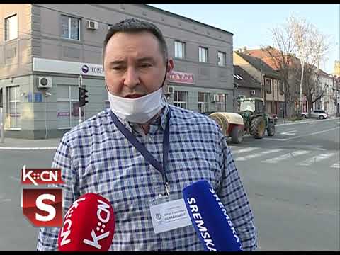 Dezinfekcija ulica u opštini Šid