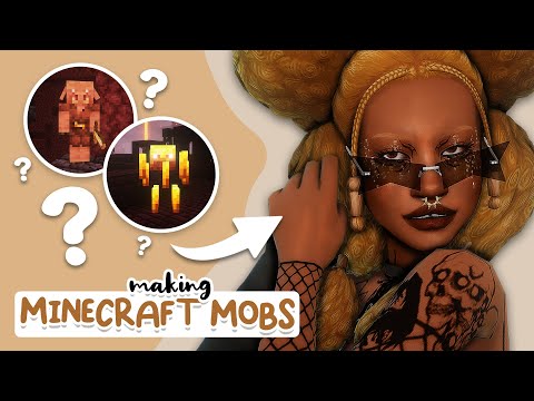 𝗦𝗵𝗼𝗰𝗸𝗶𝗻𝗴 Minecraft Mobs as Sims?! 😱 | Sims 4 Challenge