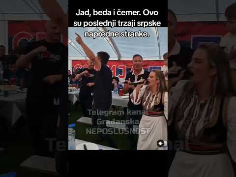 Jad, beda i čemer. Ovo su poslednji trzaji srpske napredne stranke. #shorts