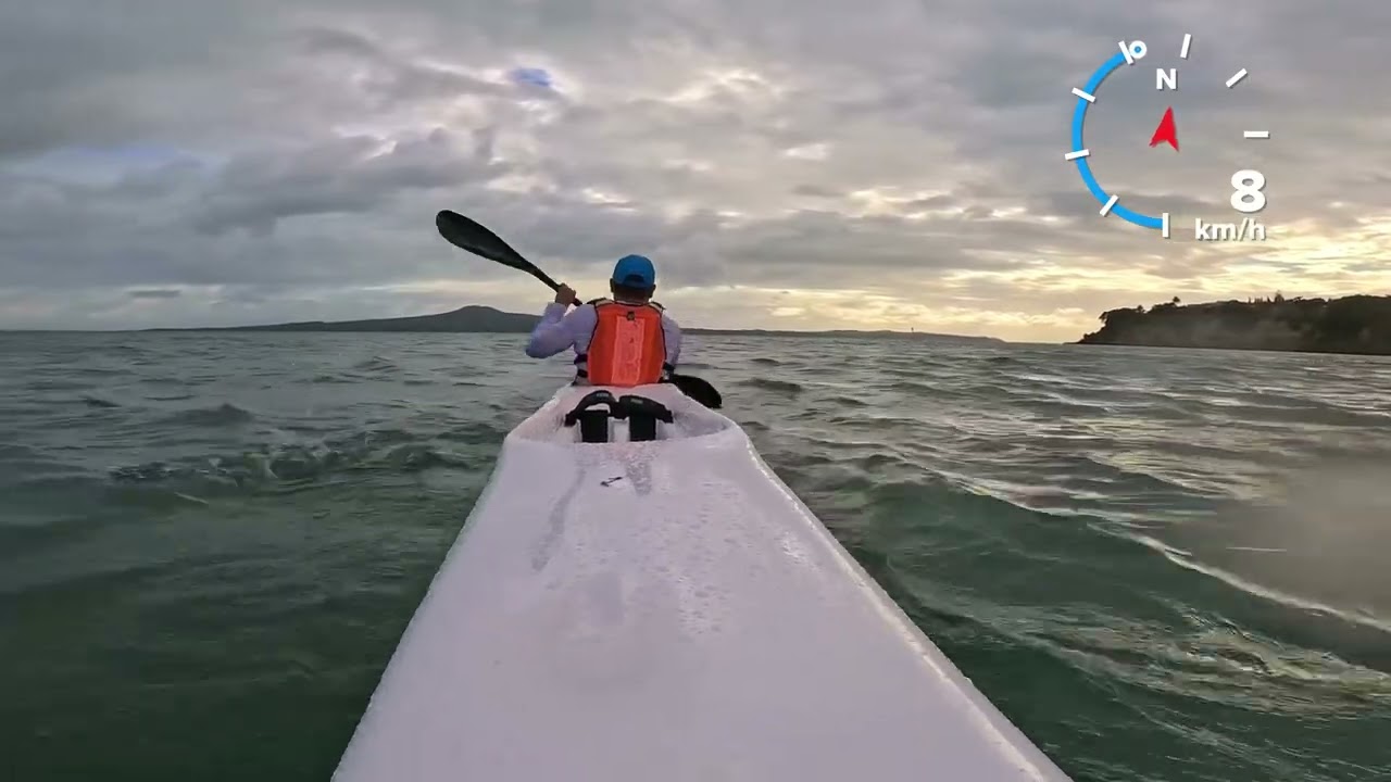 Paddling solo the Fenn XT double surfski