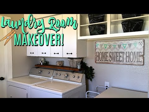 LAUNDRY ROOM MAKEOVER on a Budget | Before + After | Organization Video
