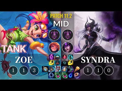 TLN Tank Zoe vs Syndra Mid - KR Patch 11.2