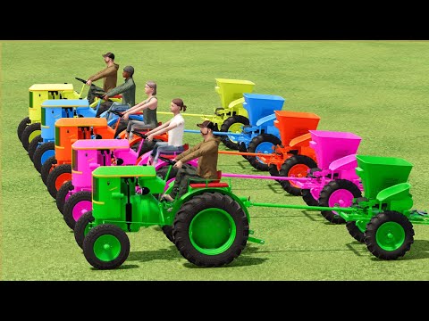 FIAT vs VALTRA vs NEW HOLLAND TRACTORS BATTLE WITH SOCCER BALLS - FS 22