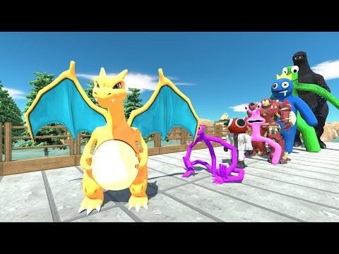 Charizard vs Heisei Godzilla PYRAMID DEATH RUN - Animal Revolt Battle Simulator