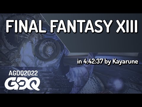 Final Fantasy XIII by Kayarune in 4:42:37 - AGDQ 2022 Online