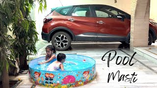 Aashvee Pool Masti With Sister