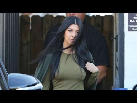 X17 EXCLUSIVE: Kourtney Kardashian Is Stunning In Green For The Studio