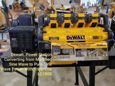 Dewalt DCB1800 Portable Power Station Pure Sine wave Power running LED TV & Air condition By KVUSMC