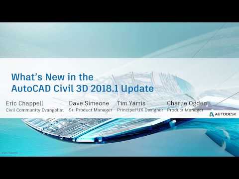 Webcast Sept 20th: What s New in the AutoCAD Civil 3D 2018 1 Update