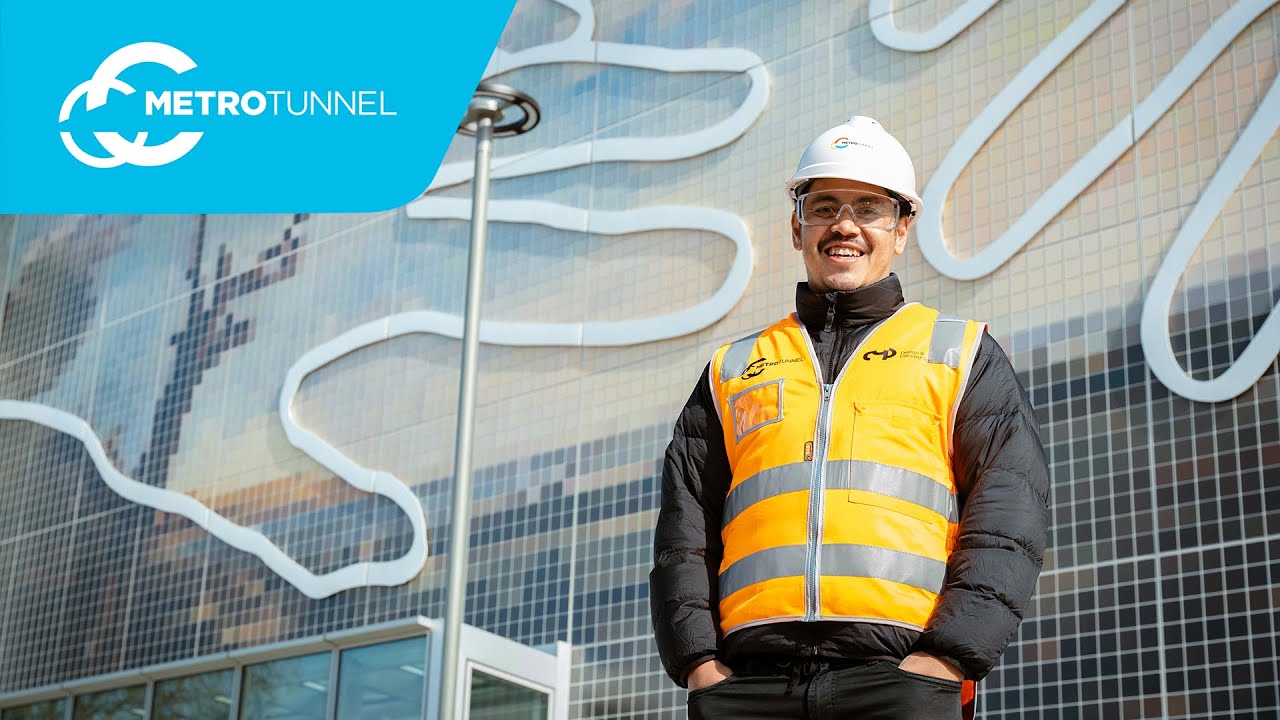 Behind the new artwork at Arden Station