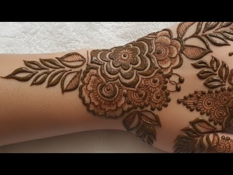 Easy floral mehndi design|| back hand floral mehndi design||mehndi design.#mehndi 