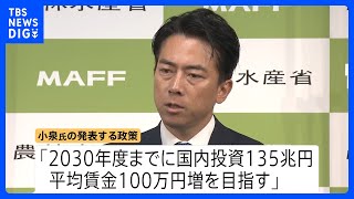 小泉氏の公約判明　自民党総裁選　“平均賃金100万円増「強い経済を作る」”など　高市氏記者会見で政策発表“経済成長追い求める”野党連携にも言及｜TBS NEWS DIG