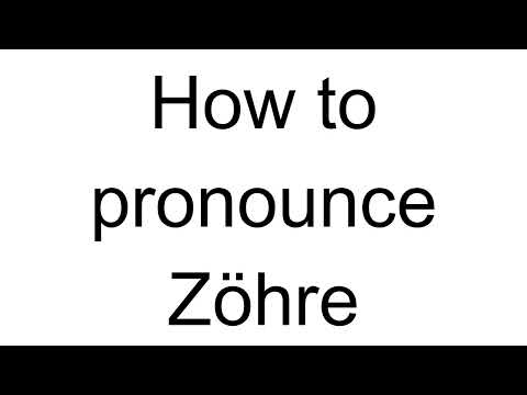 How to Pronounce Zöhre (Turkish)