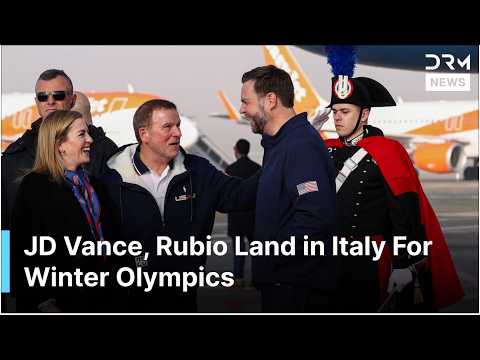 FULL ARRIVAL: JD Vance, Marco Rubio Arrive in Milan Ahead of Milano Cortina 2026 Olympics | AD1G