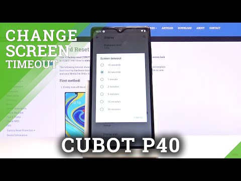 How to Adjust Screen Timeout in CUBOT P40 – Change Sleep Time