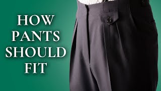 How Pants Should Fit - Ultimate Guide To Mens Dress & Suit Trousers - Gentleman