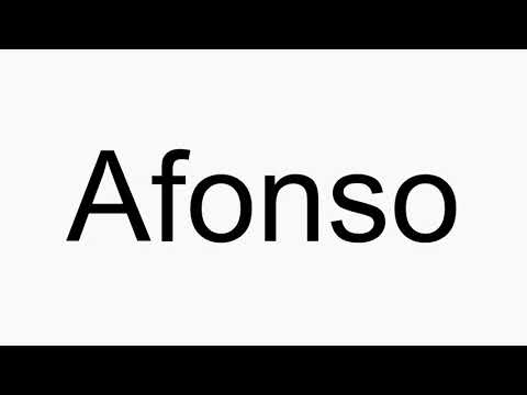 How to pronounce Afonso
