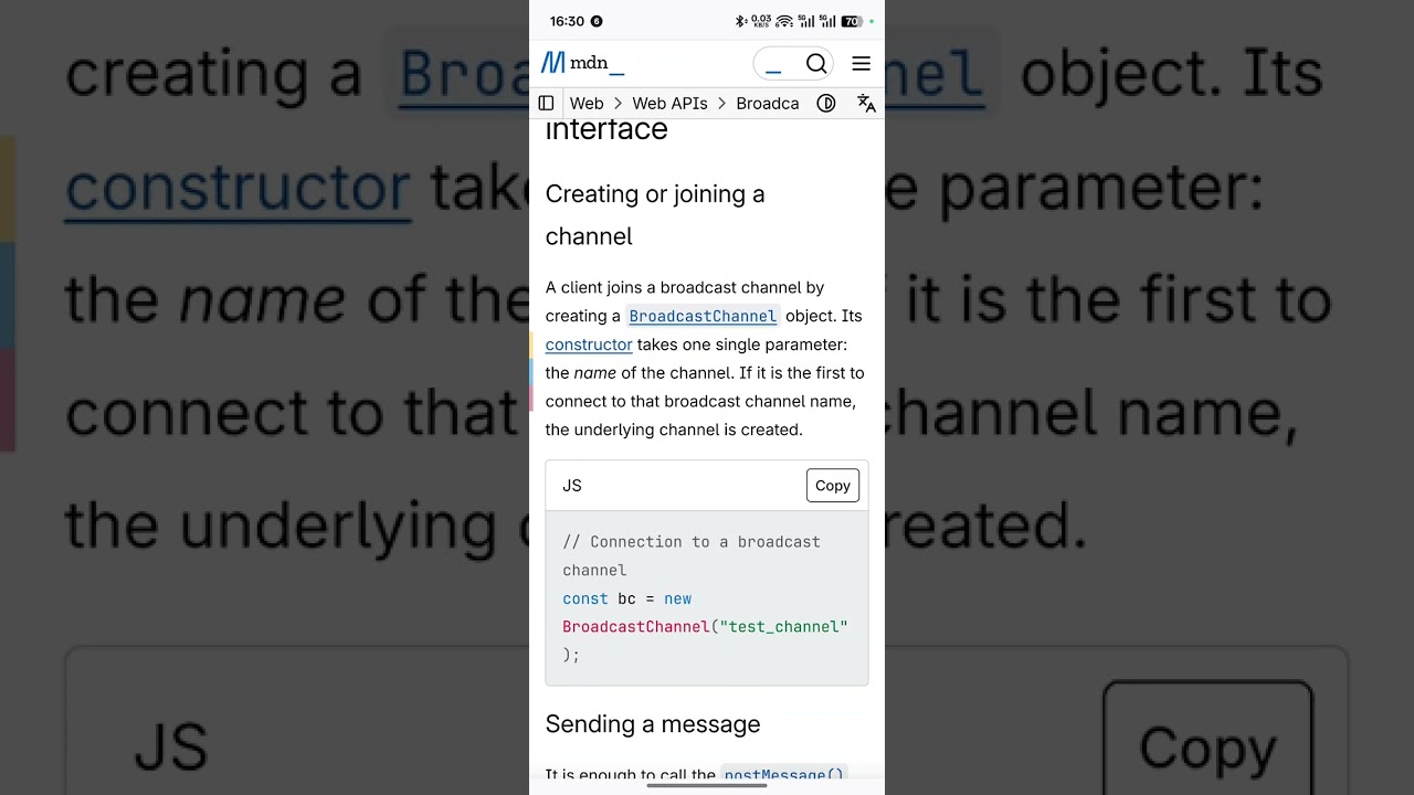 Read the friendly docs: MDN CSS BroadcastChannel API