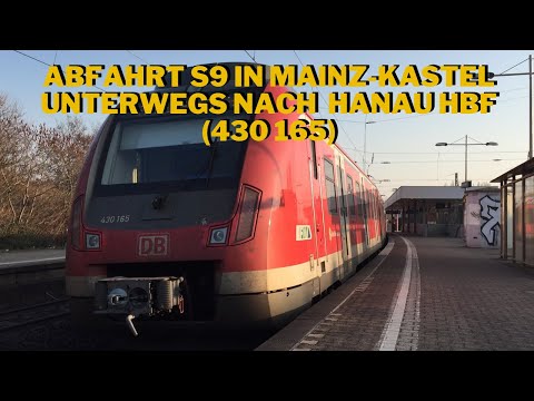 Abfahrt S8 in Mainz-Kastel unterwegs nach Hanau Hbf (430 165)