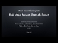 #9 - Hak Atas Satuan Rumah Susun #9 - Hak Atas Satuan Rumah Susun