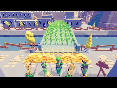 Zombies invade Village And Army Defense Mission - Totally Accurate Battle Simulator TABS