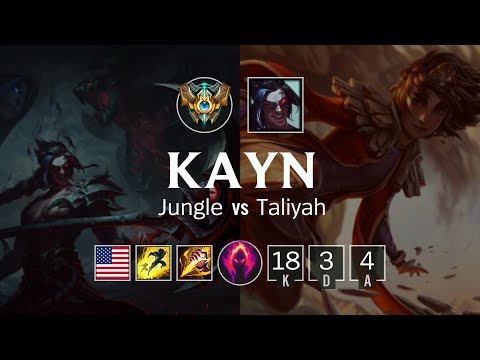 Kayn Jungle vs Taliyah - NA Challenger Patch 8.22