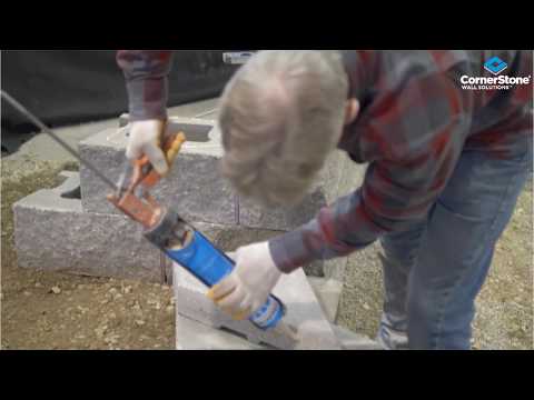 Installing Cutting & Capping retaining wall corners by Vern Dueck